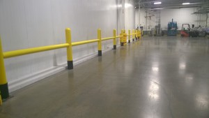 Warehouse Safety Equipment, Western Storage and Handling, Safety Equipment, Mile Hi Foods, Bollard Guardrail System, Guardrail System, Bollard, 