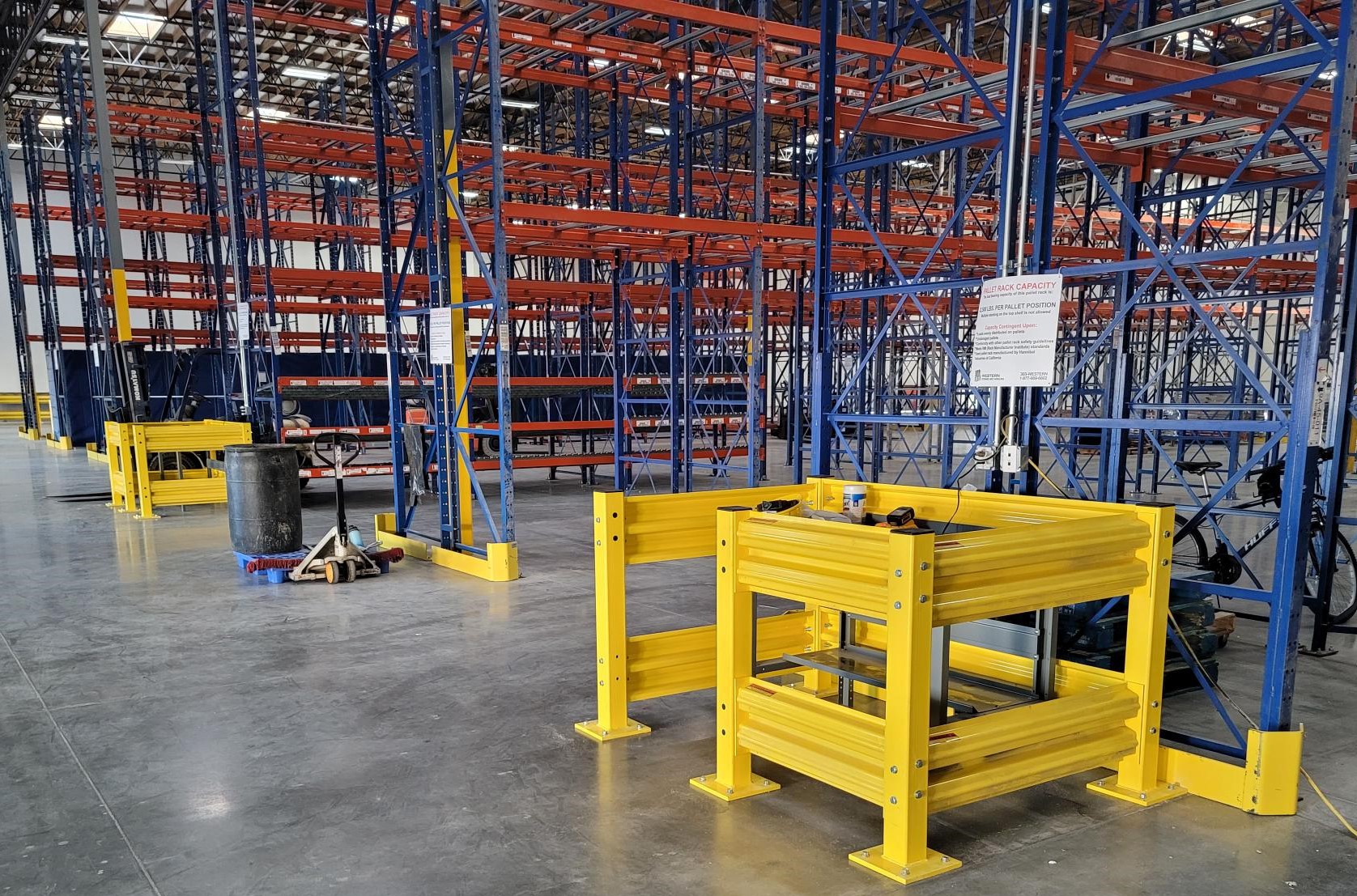Pallet Rack Guard Rails Guard Rails  Rack Guard Rails  Heartland Steel  WHS  Western Storage and Handling  pallet structures  pallet rack protection  bolted rack guards  rack guards