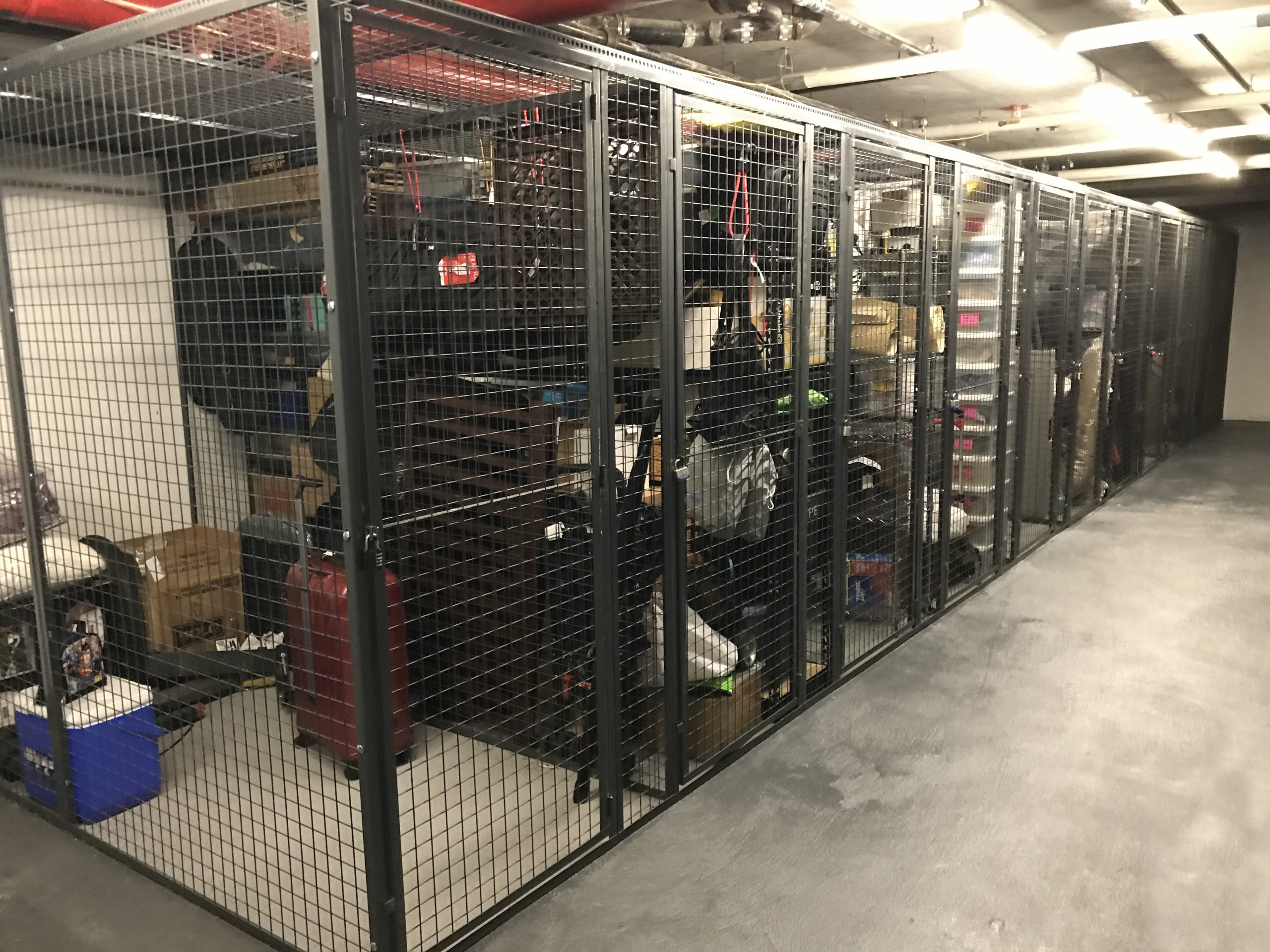 wire mesh security panels tenant lockers