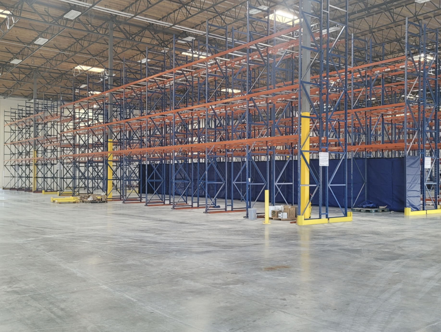 vinyl partitions Western Storage and Handling pallet rack systems pallet rack vinyl curtain partitions